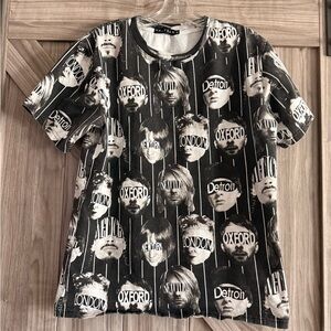 Black and White Musician Graphic Women's Tee